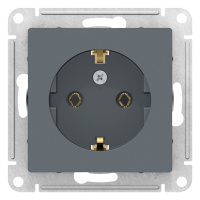 Розетка с заземлением 16A механизм Schneider Electric AtlasDesign Грифель