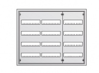 Шкаф навесной с дверцей, 674x824x140, DIN125мм-4ряда/144мод, IP43 / 30123 ABB AT