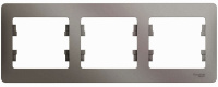 Рамка 3-постовая горизонтальная Systeme Electric Glossa Платина