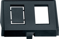 Вставка наклонной телекоммуникационной накладки для разъема AMP/Thomas&Betts Merten SM&SD Черный