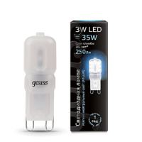 Лампа светодиодная капсульная G9 220-240В 3Вт 4100К Gauss Лампа светодиодная капсульная G9 220-240В 3Вт 4100К Gauss