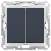 Выключатель 2-клавишный 10A IP44 Schneider Electric Sedna Графит