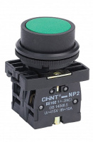 Кнопка управления NP2-BA61 без подсветки синяя 1НО IP40 CHINT
