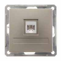 Розетка телефонная 1-ая RJ11 Wessen 59 Шампань