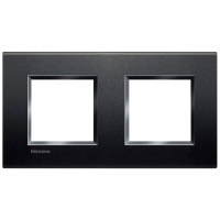 Рамка прямоугольная 2+2 мод Bticino Living Light Антрацит