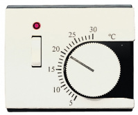 Накладка терморегулятора комнатного с выключателем ABB NIE Olas Белый жасмин