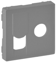 Накладка розетки TV + RJ45 кат. 6 UTP Legrand Valena Life Алюминий