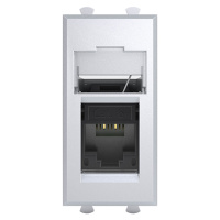 Компьютерная розетка RJ-45 модульная, кат.6, "Avanti", "Закаленнаясталь", 1 модуль DKC