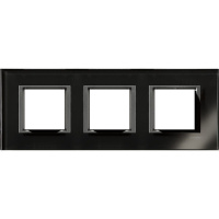 Рамка 3-постовая Schneider Electric Unica Class Черное стекло