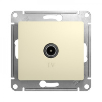 Розетка TV проходная 4DB механизм Systeme Electric Glossa Молочный