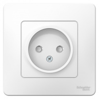 Розетка без заземления со шторками скрытой установки 16A 250В Systeme Electric Blanca Белый