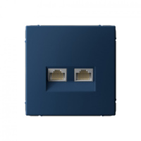 ARTGALLERY РОЗЕТКА двойная компьютерная RJ45+RJ45, кат.6А, механизм, АКВАМАРИН