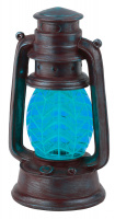 Светильник садовый на солнечной батарее полистоун пластик синий 21,3 см Эра