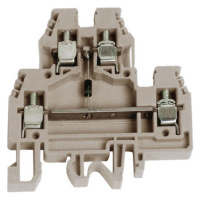 DAS.4/CGR, 2х уровневый проходной зажим серый с диодом DKC