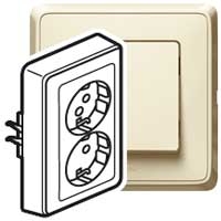 Розетка с заземлением 2-ая немецкий стандарт Legrand Cariva Слоновая кость