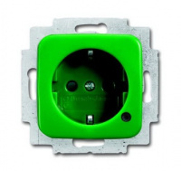 Розетка Schuko с индикацией LED ABB Busch-Duro Зеленый