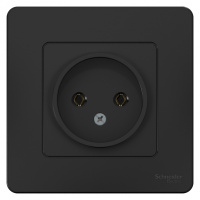 Розетка без заземления без шторок скрытой установки 16A 250В Systeme Electric Blanca Антрацит