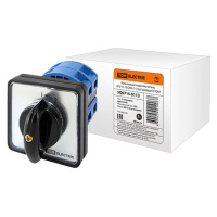 Переключатель кулачковый (1-2 / самовозврат, без перемычки) 2P, 10A, 230/400V, IP40/IP20 / белый/черный TDM КПУ11-10/205