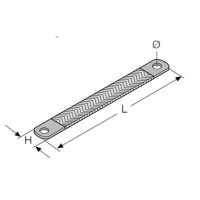 Шина заземления гибкая 25мм d9-22x300 ABB IS2