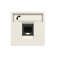 Розетка телефонная RJ12 6 контактов 2 мод ABB NIE Zenit Белый N2217.6 BL