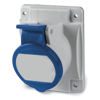 Розетка панельная с наклоном IP44 16А 2P+E 230В DKC