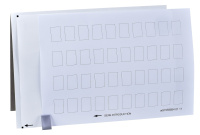 Листы с 40 самоклеющимися символами 18х27мм без маркировки Schneider Electric