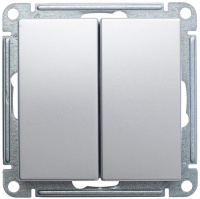 W59 2-клавишный Переключатель, 10АХ, механизм, матовый хром Schneider Electric