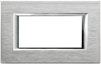 Рамка прямоугольная итальянский стандарт ITA 4 мод Bticino Axolute Хром 