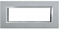 Рамка прямоугольная итальянский стандарт ITA 6 мод Bticino Axolute Темное серебро 