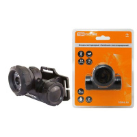 Фонарь 1LED, 5000K, 60Lm, 3xAAA, IP54 / пластик, черный TDM "Налобный"