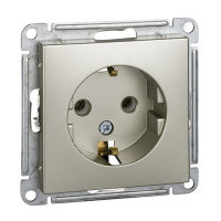 W59 Розетка с заземлением без шторок, 16А, механизм, шампань Schneider Electric
