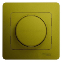 Светорегулятор (диммер) поворотный 300Вт в сборе Systeme Electric Glossa Фисташковый