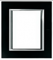 Рамка прямоугольная итальянский стандарт ITA 3+3 мод Bticino Axolute Черное стекло 