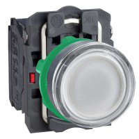 Кнопка 22мм 24В белая с подсветкой Schneider Electric