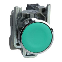 Кнопка зеленая без фиксации 22мм 1но IP66 Schneider Electric