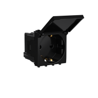 Розетка Avanti IP44, черная DKC