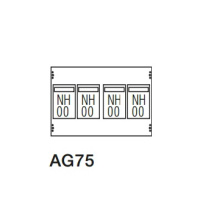 Пластрон 300x500мм с проемом под 4 разъединителя NH00 ABB