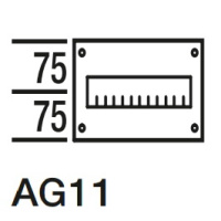 Пластрон глухой DIN125мм DIN125мм 150х250мм, 1ряд ABB