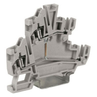 HCD.1/GR Двухуровневый проходной зажим с разъемами мама DKC