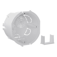 Подрозеточная коробка для сплошных стен, черная, под 2 модуля DKC