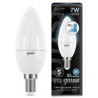 Лампа светодиодная Е14 180-240В 7Вт 4100К шаговое диммирование Gauss Лампа светодиодная Е14 180-240В 7Вт 4100К шаговое диммирование Gauss