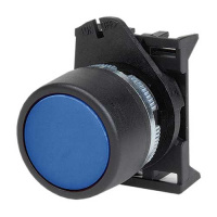 Кнопка плоская без фиксации, синяя DKC