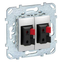 Аудиорозетка 2-ая Schneider Electric Unica Top Алюминий