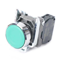 Systeme Electric Кнопка SB4 в сборе модульная 22мм зеленая с возвратом металл 1НО