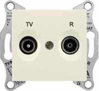 Розетка TV-R оконечная 1dB Schneider Electric Sedna Бежевый