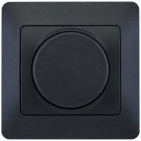 Светорегулятор поворотный 300Вт в сборе Systeme Electric Glossa Антрацит