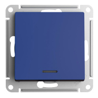 SE AtlasDesign Переключатель 1-кл с подсветкой Аквамаринин сх.6а 10АХ механизм