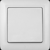 Выключатель 1-клавишный 6A скрытой установки в сборе Wessen Хит Белый