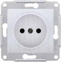 Розетка 1-я без заземления Schneider Electric Sedna Алюминий