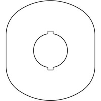 Шильдик MA6-1024 (желт.пласт. 1 место) с без текста ABB